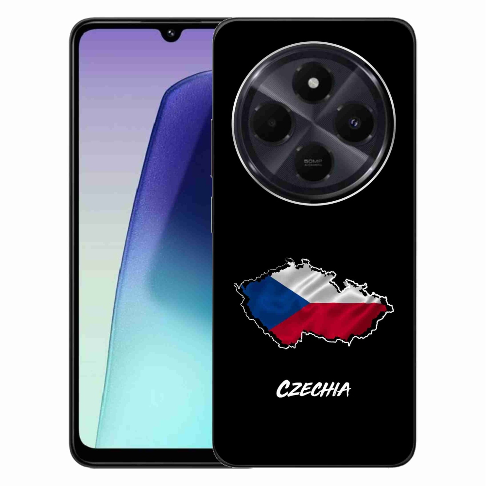 Gélový kryt mmCase na Xiaomi Redmi 14C/Poco C75 - Czechia čierne pozadie
