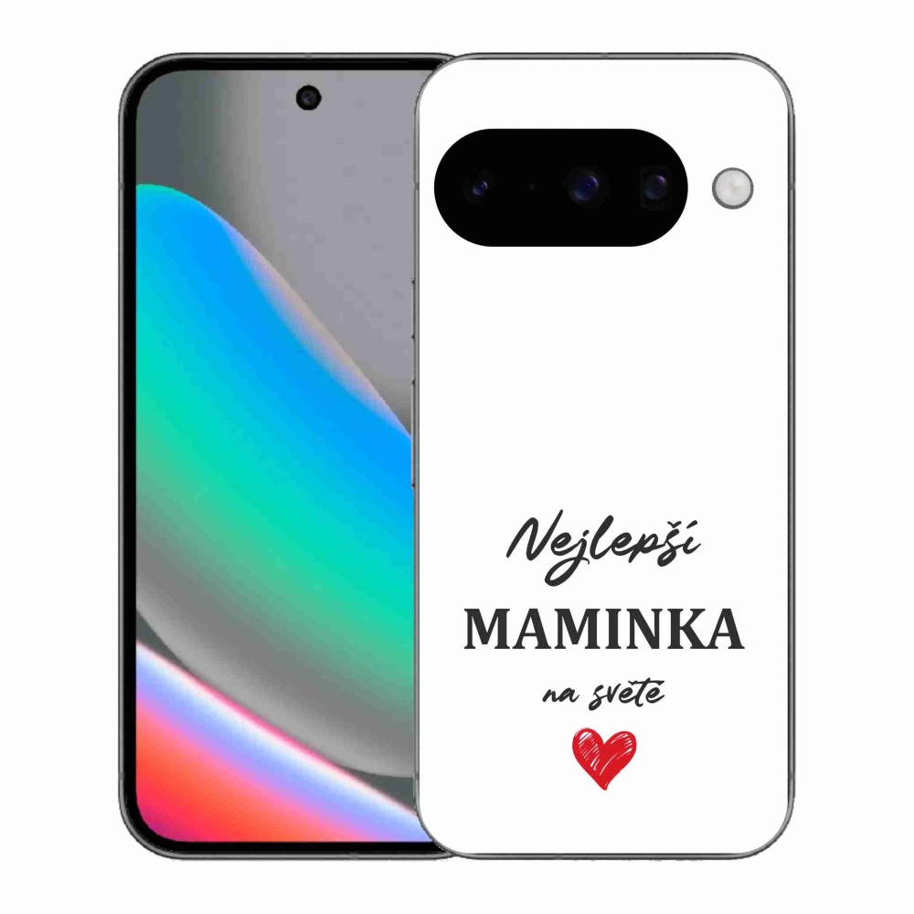 Gélový kryt mmCase na Google Pixel 10 - najlepšia mamička 1 biele pozadie
