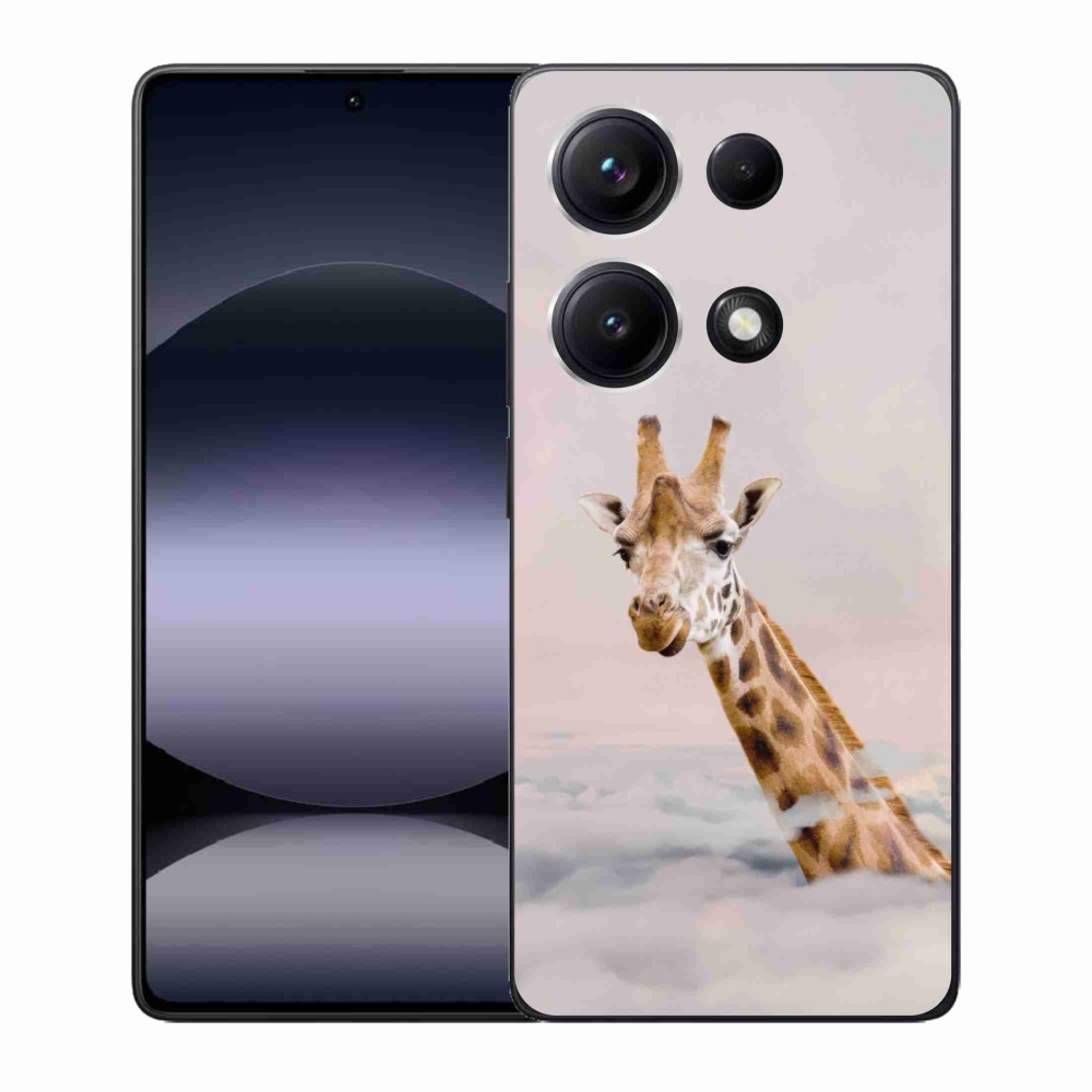 Gélový kryt mmCase na Xiaomi Redmi Note 14S - žirafa v oblakoch