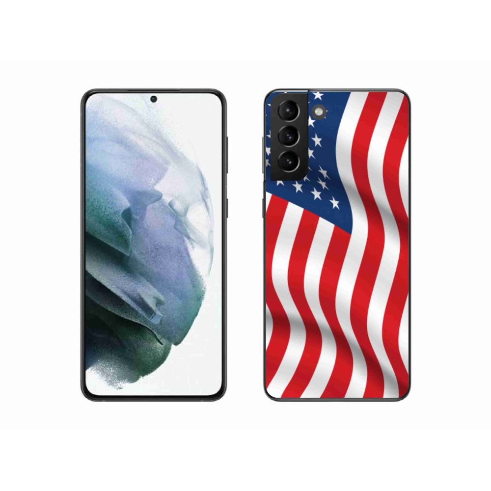 Gélový kryt mmCase na mobil Samsung Galaxy S21 Plus - USA vlajka