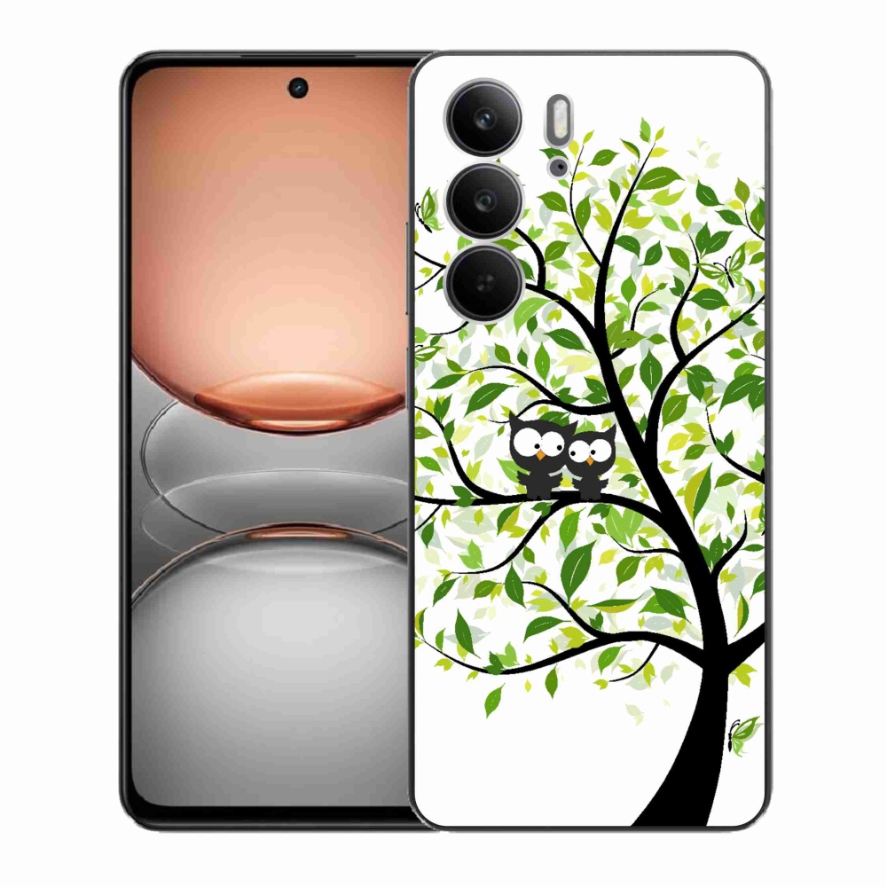 Gélový kryt mmCase na Realme C75 - malej sovy na strome