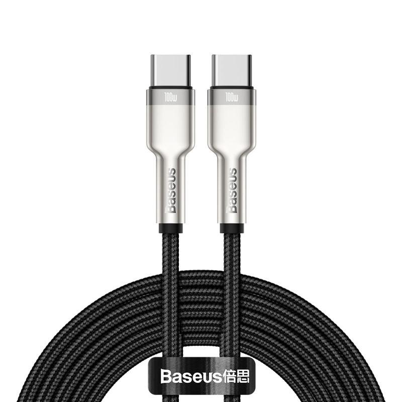 Baseus Cafule Metal Series Dátový Kábel USB-C - USB-C 100W 2m Black