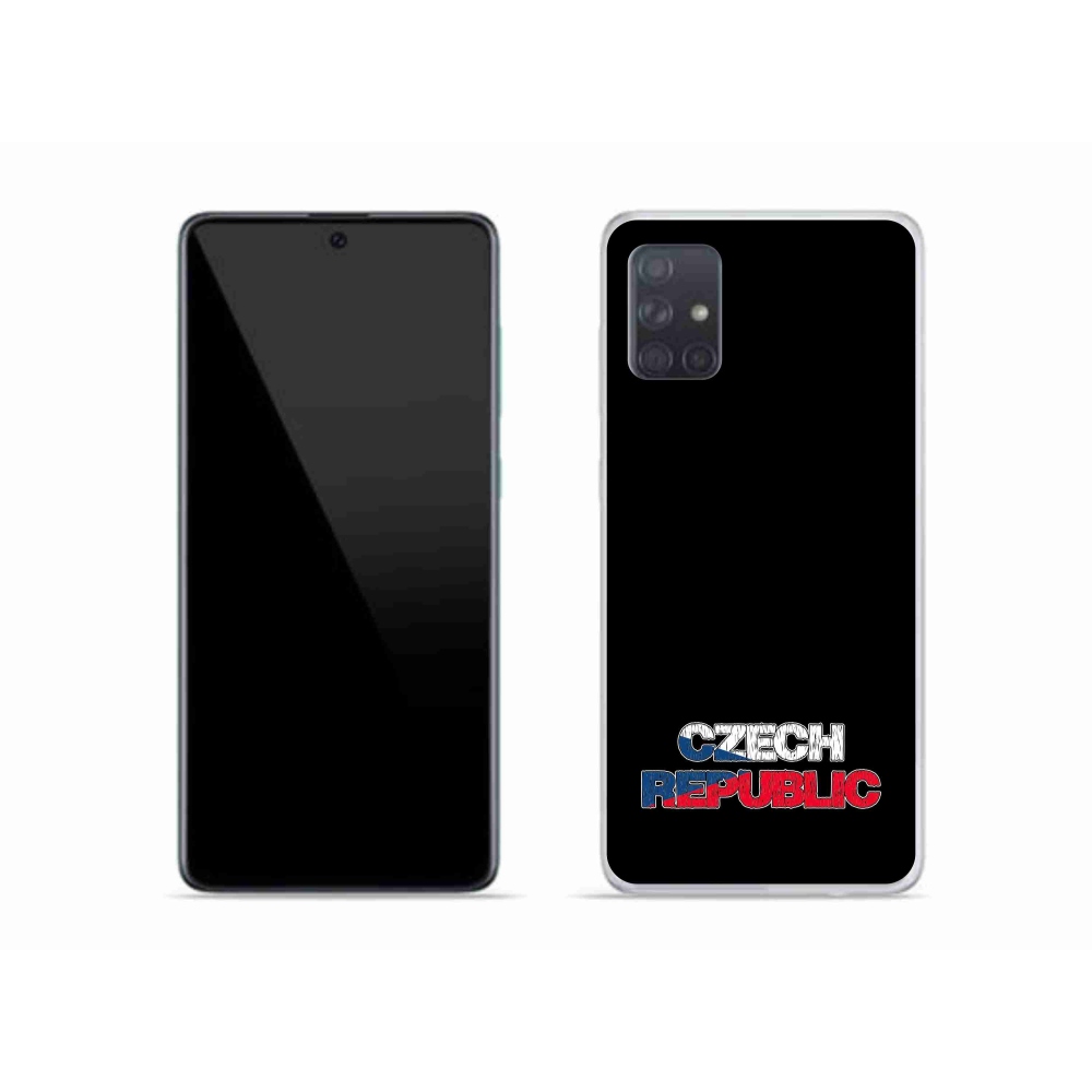 Gélový kryt mmCase na Samsung Galaxy A51 - Czech Republic čierne pozadie