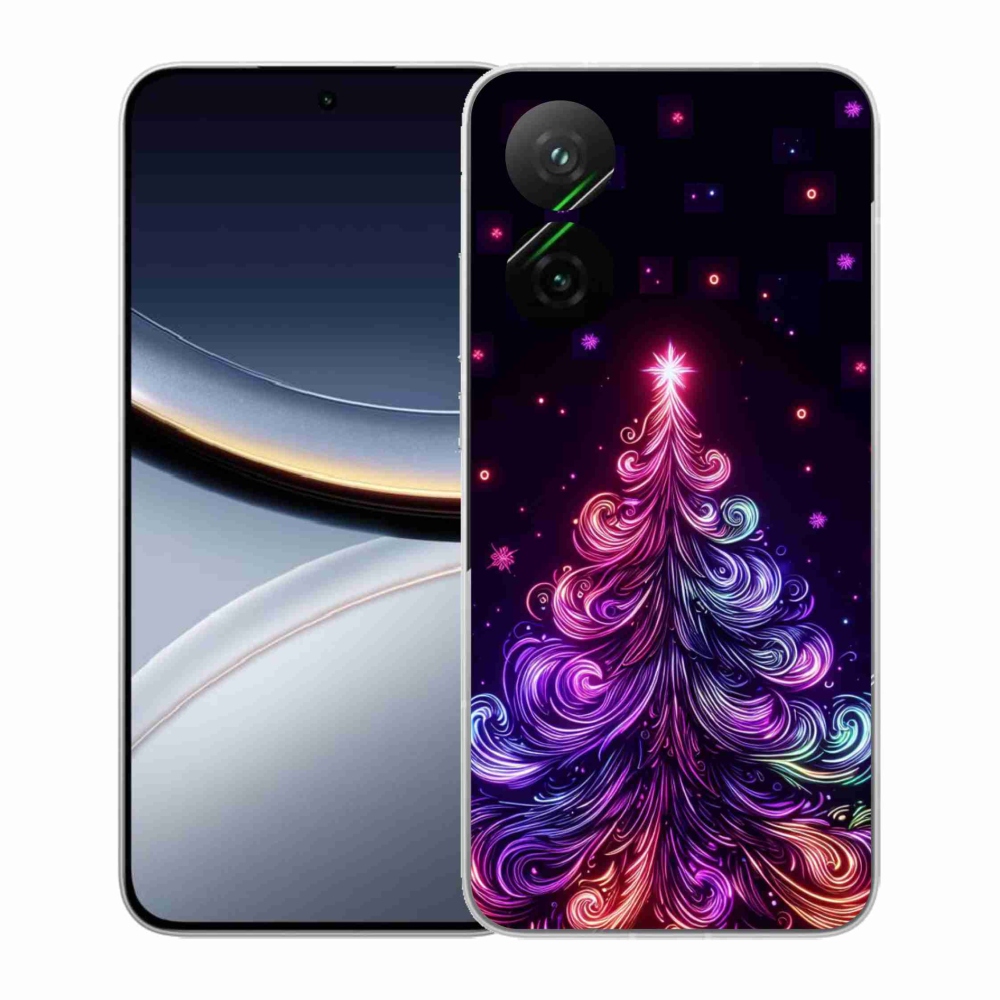 Gélový kryt mmCase na Xiaomi Poco F7 5G - neónový vianočný stromček 1