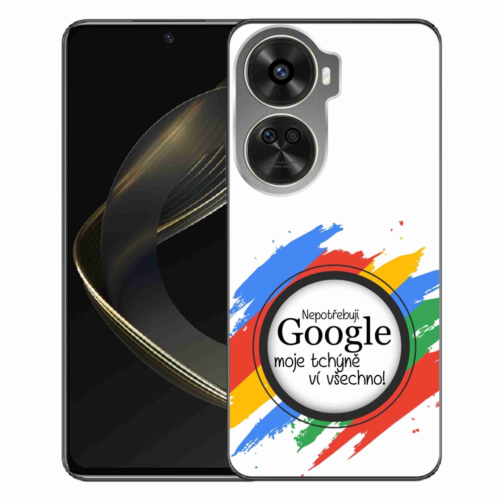 Gélový kryt mmCase na Huawei Nova 12 SE - svokra vie všetko biele pozadie
