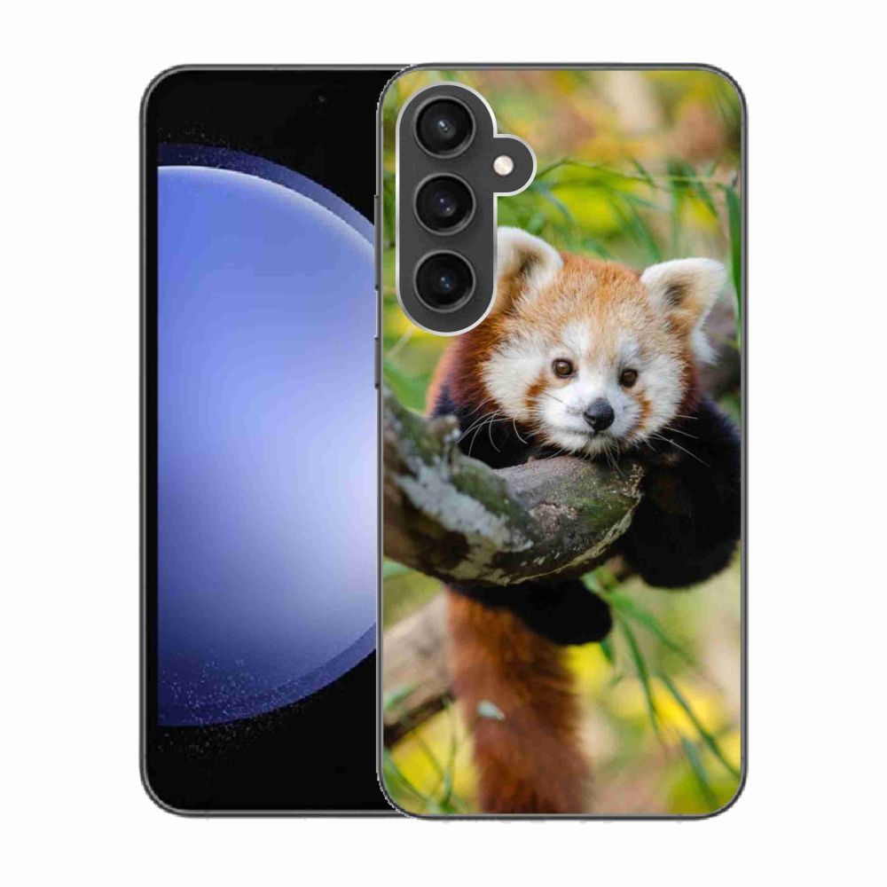 Gélový kryt mmCase na Samsung Galaxy S23 FE - panda červená