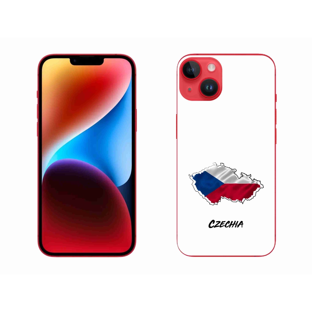 Gélový kryt mmCase na iPhone 14 Plus - Czechia biele pozadie