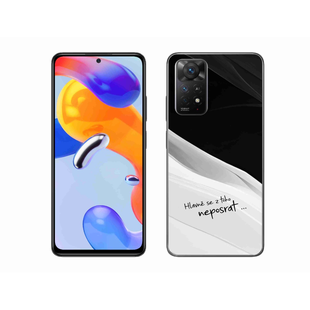 Gélový kryt mmCase na Xiaomi Redmi Note 11 Pro 4G/5G - vtipný text 13 bieločierne pozadie