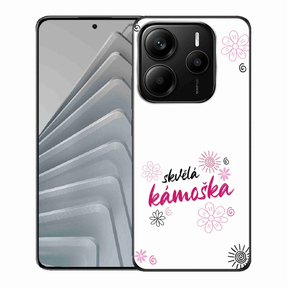 Gélový kryt mmCase na Xiaomi Redmi Note 14 5G - skvelá kamoška biele pozadie