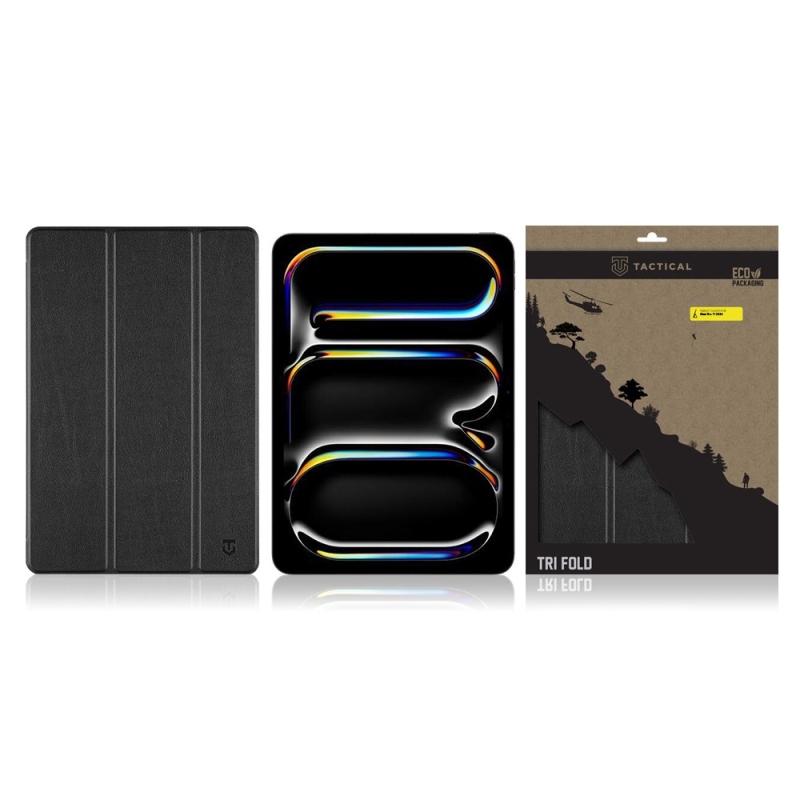 Tactical Book Tri Fold Pouzdro pre iPad Pro 11 2024 Black
