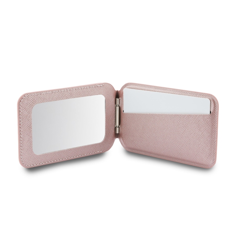Karl Lagerfeld Mirror MagSafe Cardslot peňaženka so stojanom ružová