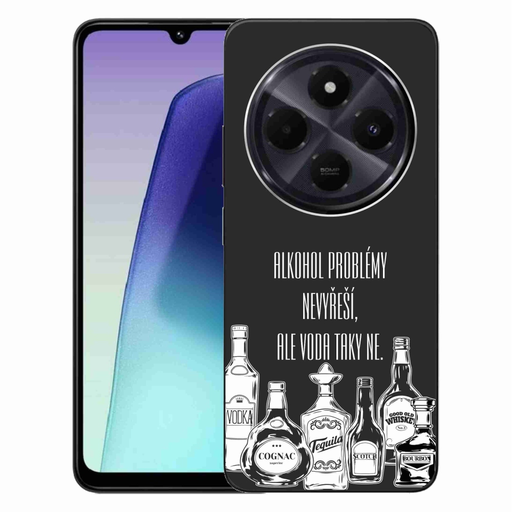 Gélový kryt mmCase na Xiaomi Redmi 14C/Poco C75 - vtipný text čierne pozadie
