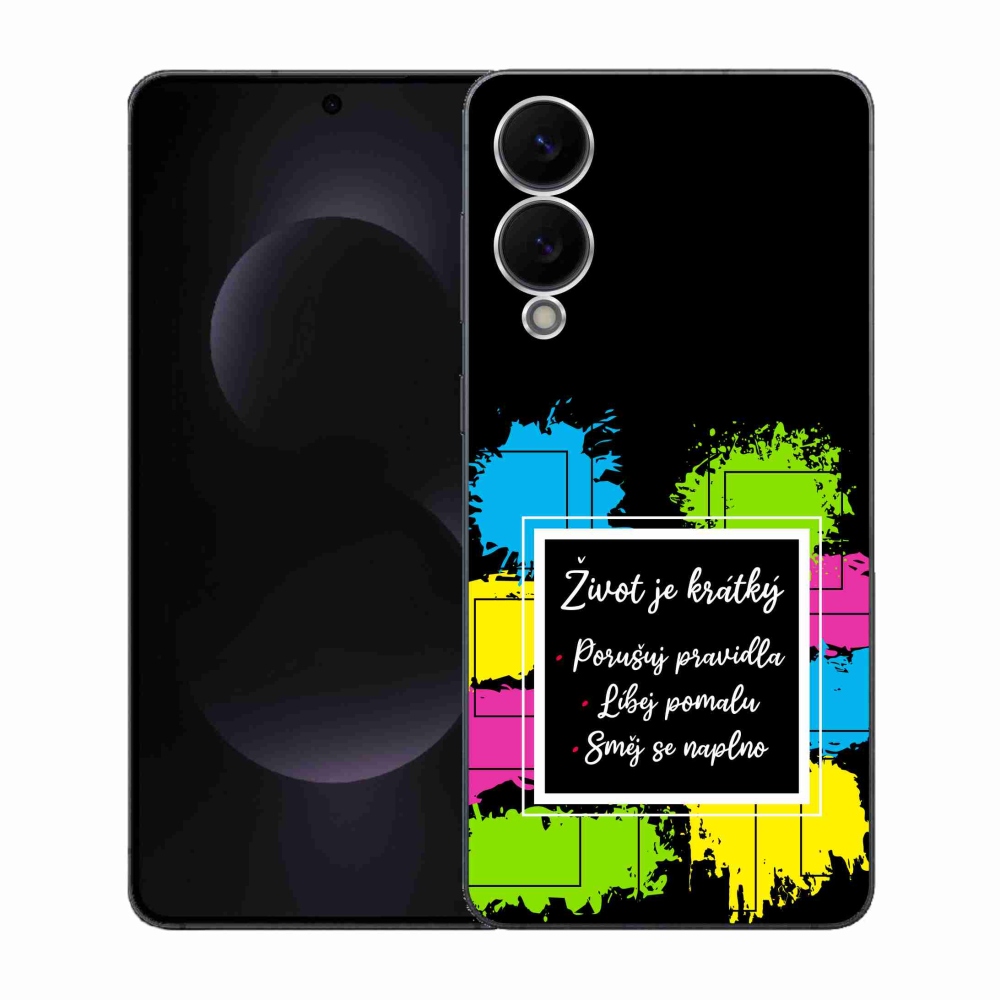 Gélový kryt mmCase na Samsung Galaxy S25 Edge - citát 5 čierne pozadie