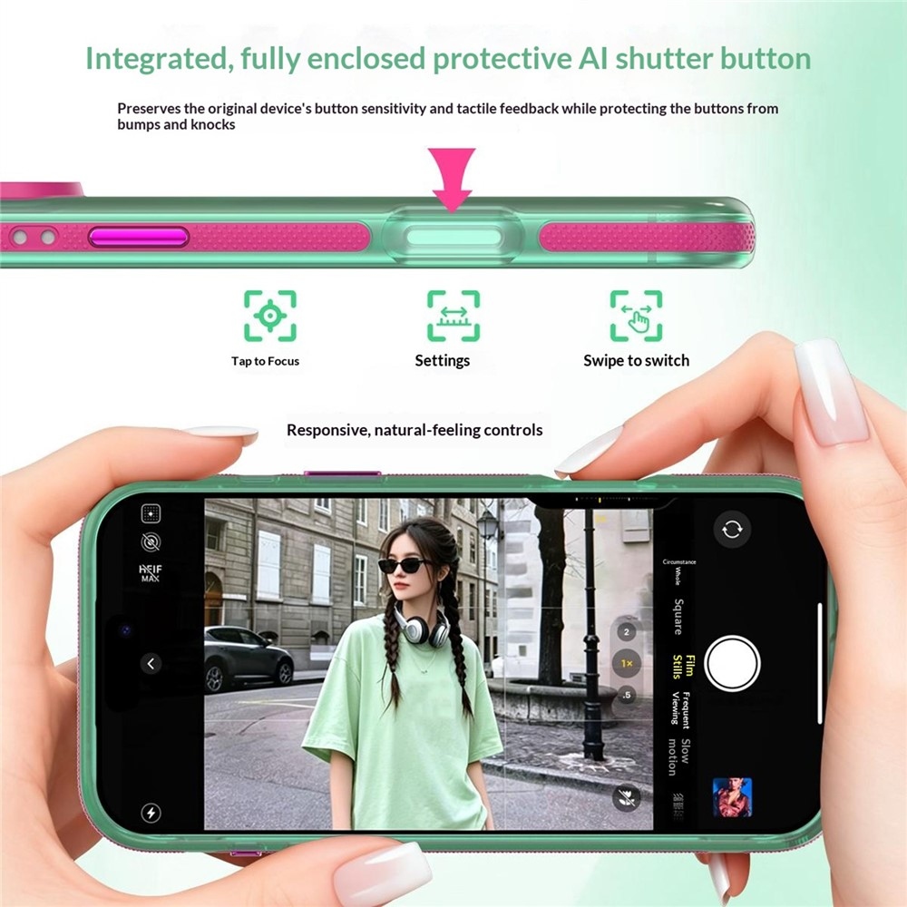 Touche gélový obal s pevným chrbtom a MagSafe na iPhone 18 Pro Max/17 Pro Max - zelený