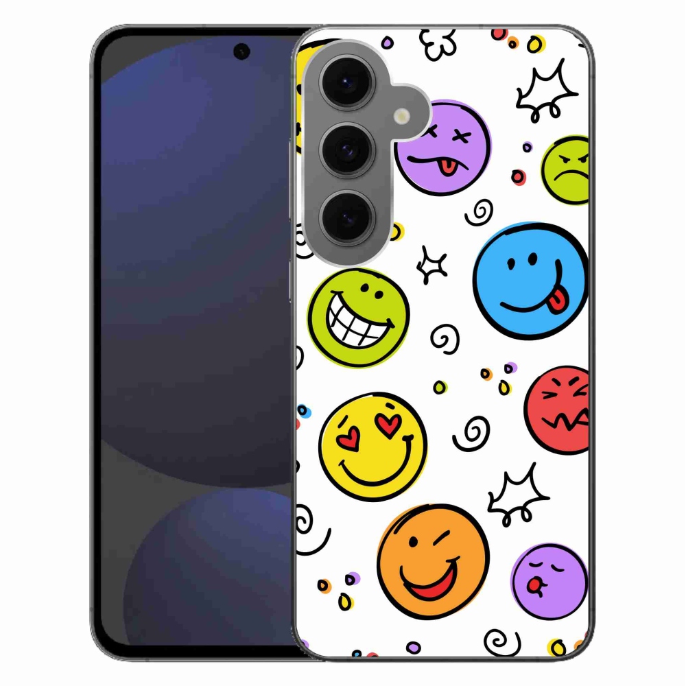 Gélový kryt mmCase na Samsung Galaxy S24 FE - smajlíci