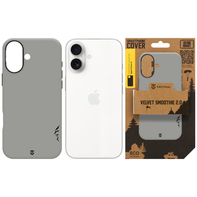 Tactical MagForce Velvet Smoothie 2.0 – puzdro pre Apple iPhone 16 Foggy