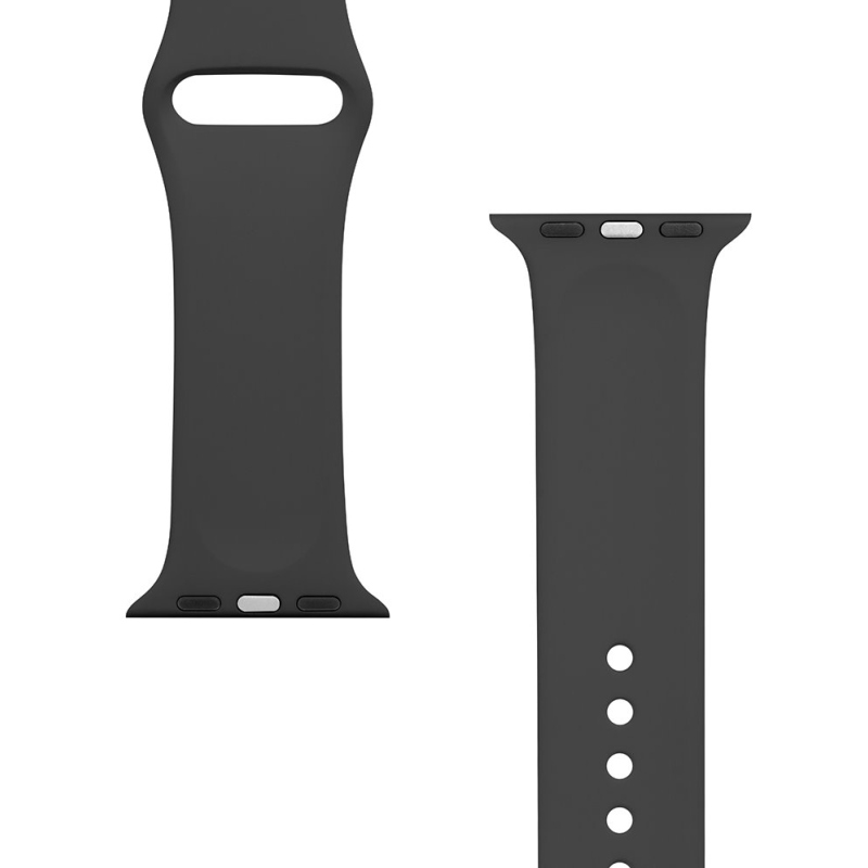 Tactical 456 Silikónový Remienok pre Apple Watch 1/2/3/4/5/6/7/8/9/SE 38/40/41mm Black