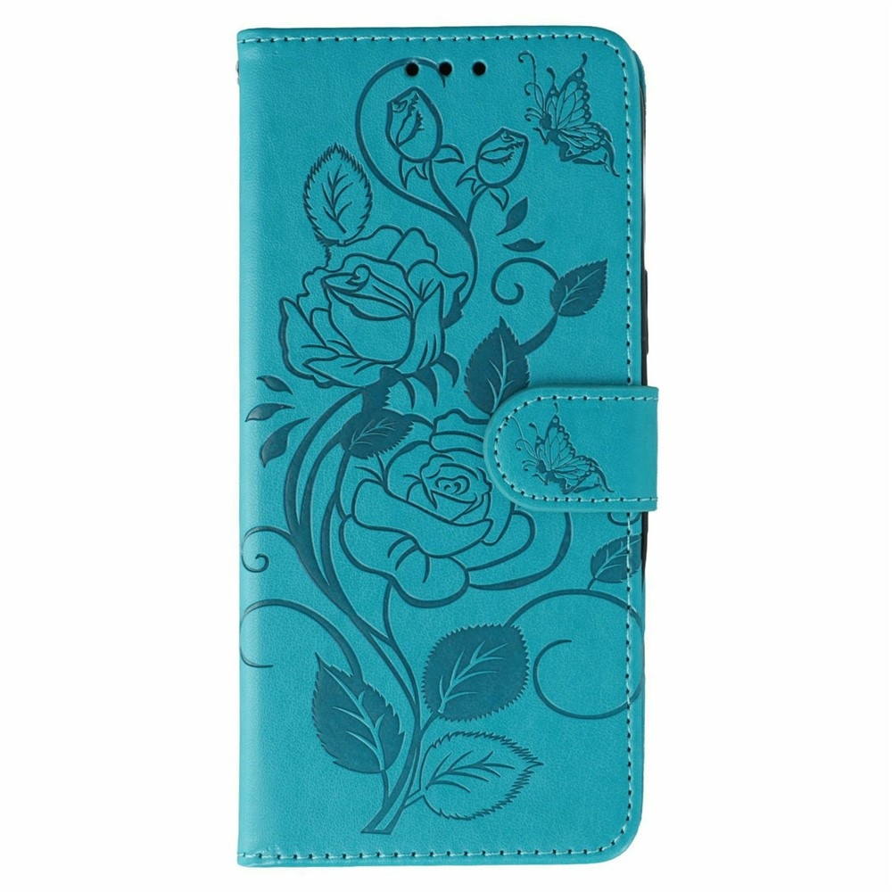 Roses knižkové púzdro na Xiaomi Redmi 15 5G - modré