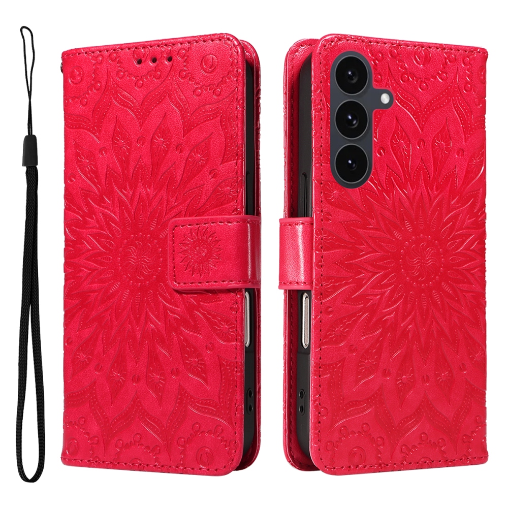 Sunflower knižkové púzdro na Samsung Galaxy S25 FE - červené