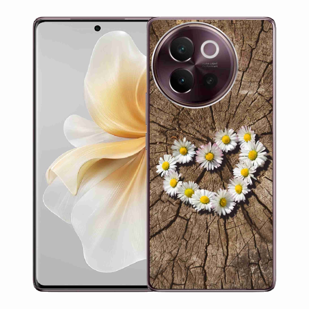 Gélový kryt mmCase na Vivo V40 Lite 5G - srdce z margaréty