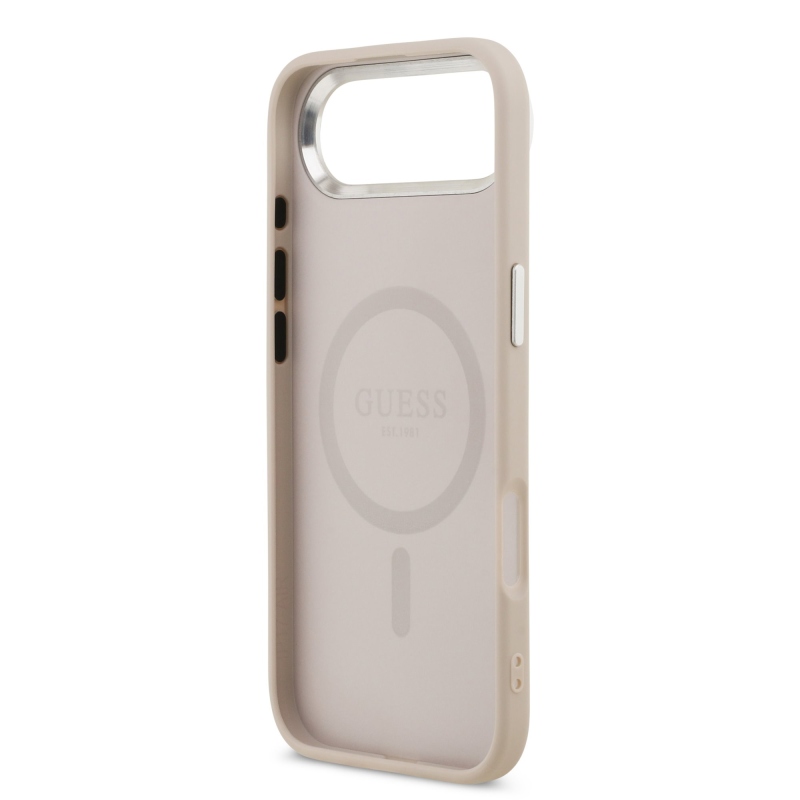 Guess PU Saffiano MagSafe zadný kryt pre iPhone Air Pink