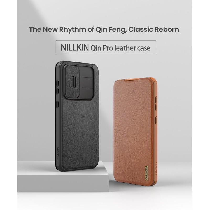 Nillkin Qin Book PRO Puzdro pre Samsung Galaxy A56 5G Brown