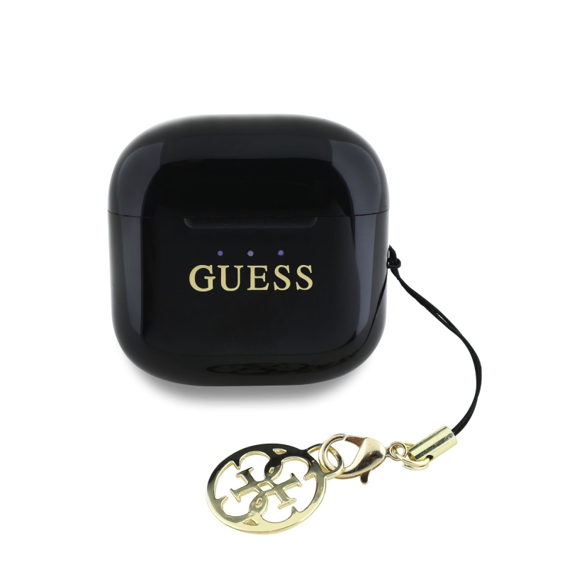 Guess Classic Logo Charm TWS Bezdrôtové Slúchadlá Black