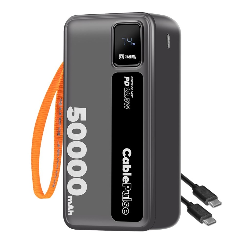 OBAL:ME CablePulse Powerbanka 50 000 mAh 22,5 W čierna