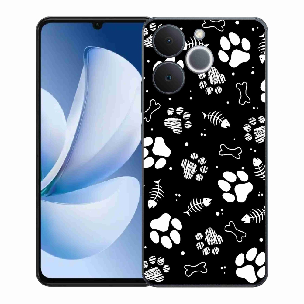 Gélový kryt mmCase na Realme Note 70T - psie labky