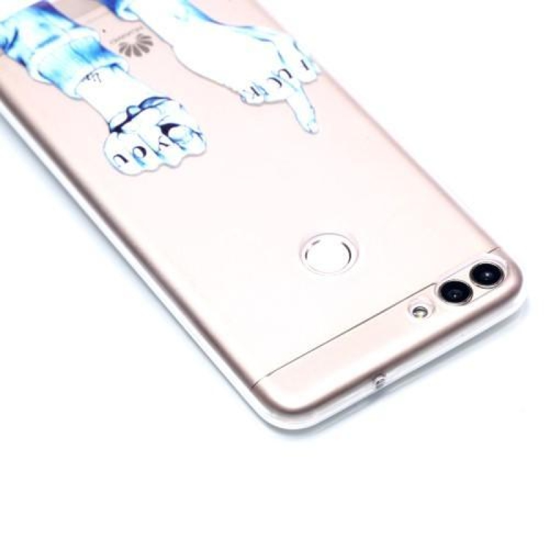 Trans gélový obal s motívom na Huawei P Smart - gesto