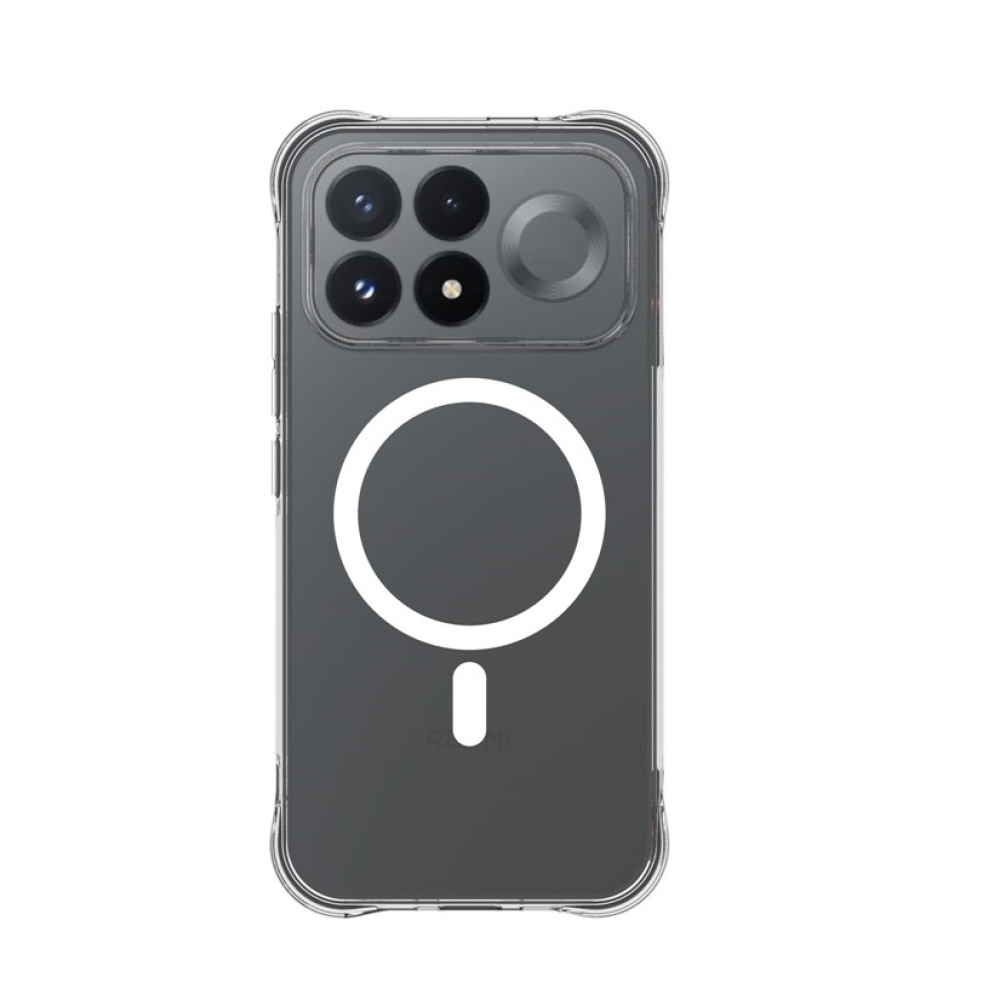 Transparentný gélový obal s MagSafe na Xiaomi Poco F9 Pro 5G s vystuženými rohmi