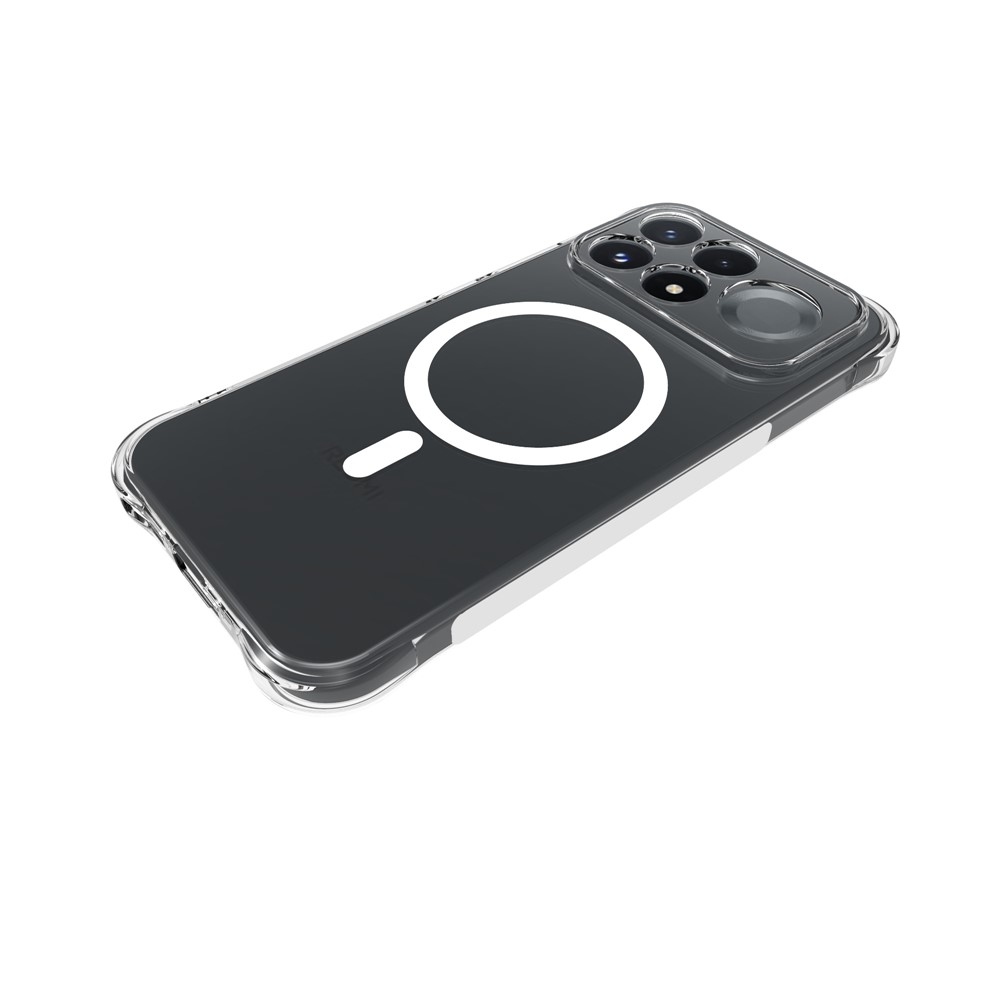 Transparentný gélový obal s MagSafe na Xiaomi Poco F9 Pro 5G s vystuženými rohmi