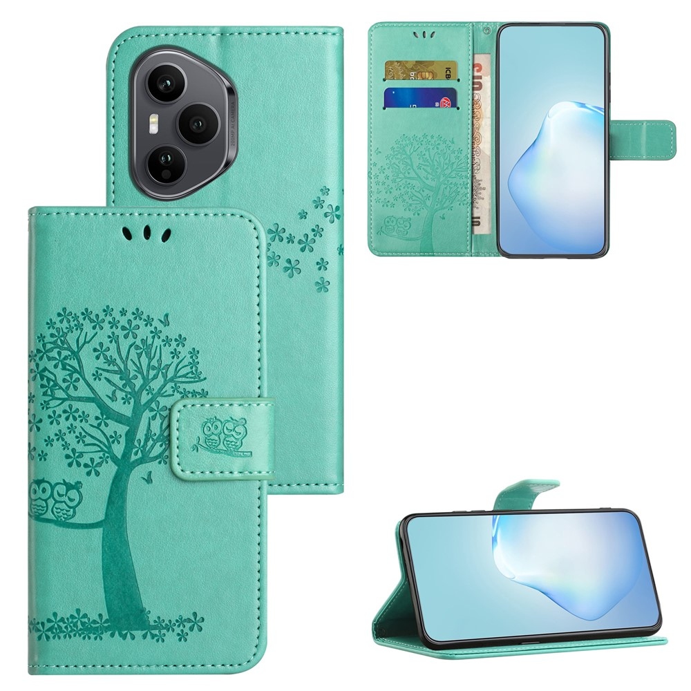 Tree knižkové puzdro na Honor 400 Pro - modrozelené