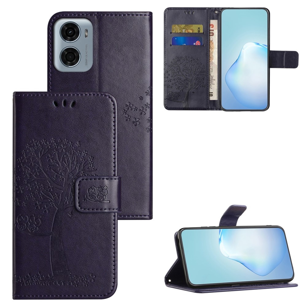 Tree knižkové púzdro na Motorola Moto G06 - tmavofialové