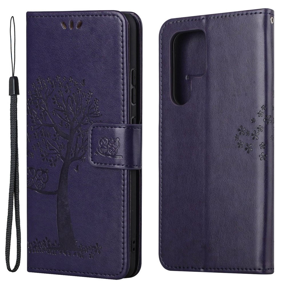 Tree knižkové púzdro na Samsung Galaxy S25 Ultra - tmavofialové