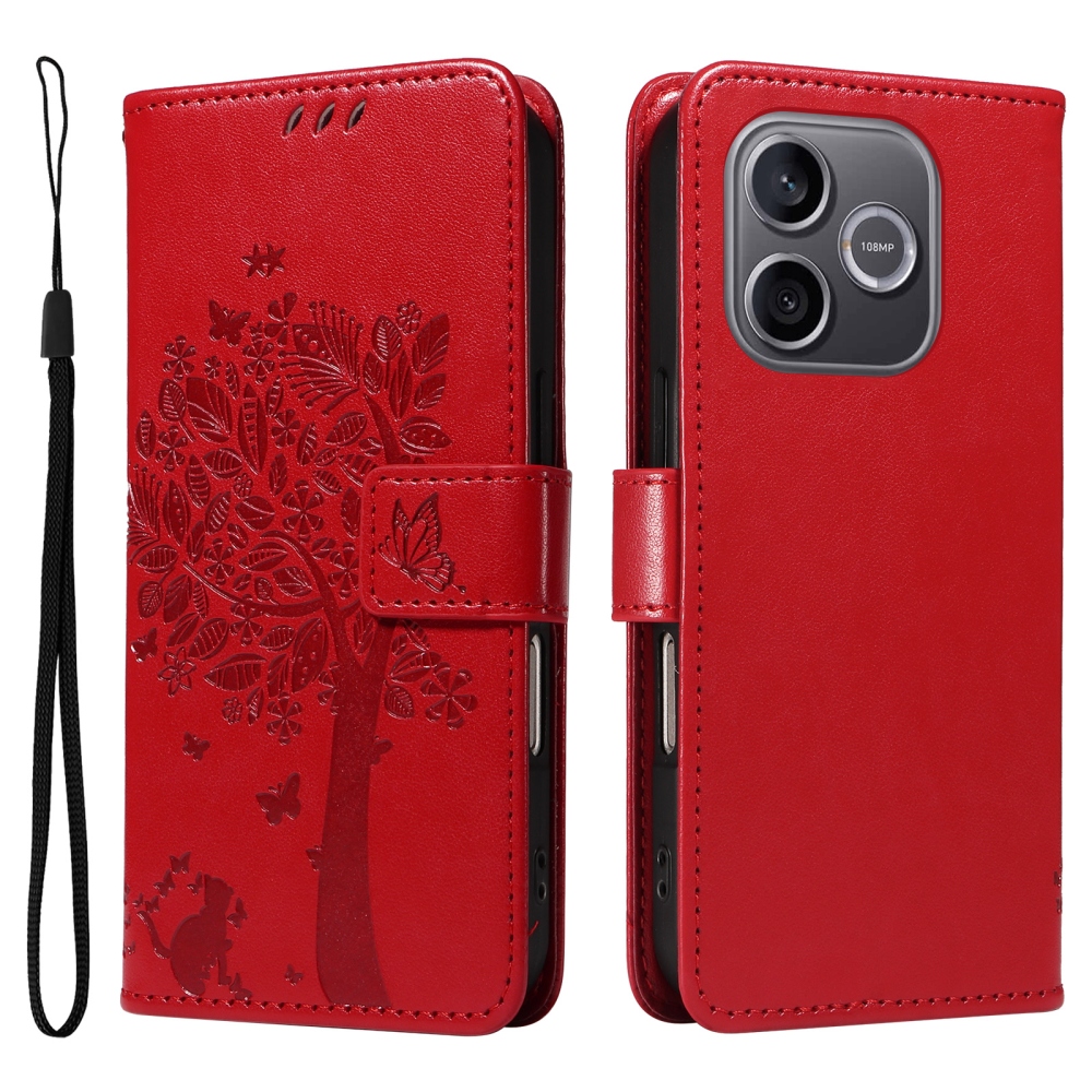 Trees knižkové puzdro na Honor 600 Lite 5G - červené