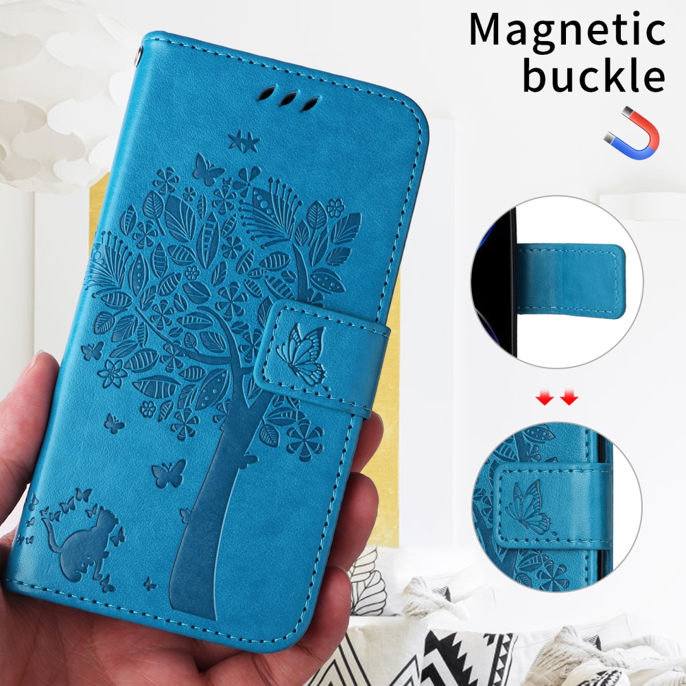 Trees knižkové puzdro na Honor 600 Lite 5G - modré