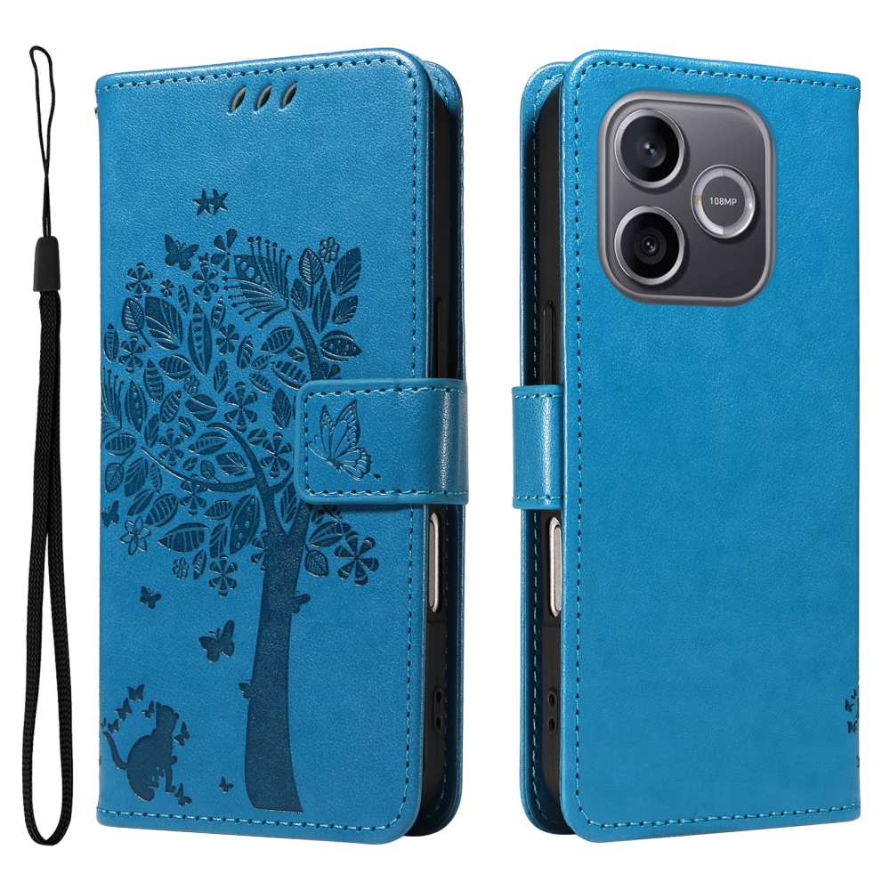 Trees knižkové puzdro na Honor 600 Lite 5G - modré