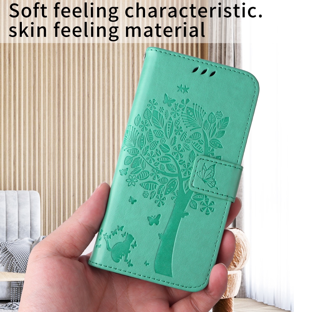 Trees knižkové puzdro na Honor 600 Lite 5G - modrozelené