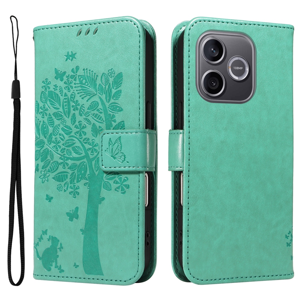 Trees knižkové puzdro na Honor 600 Lite 5G - modrozelené