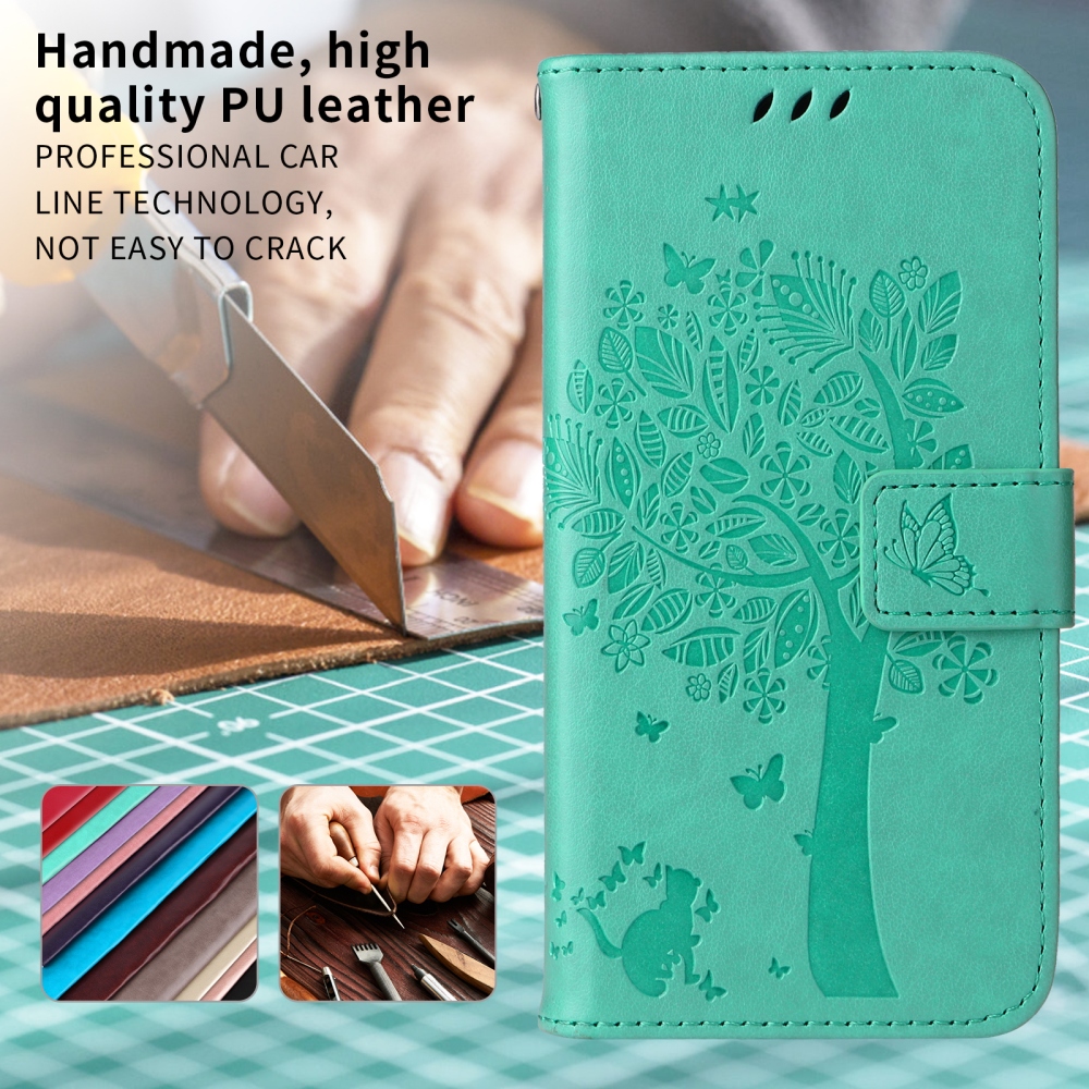 Trees knižkové puzdro na Honor 600 Lite 5G - modrozelené