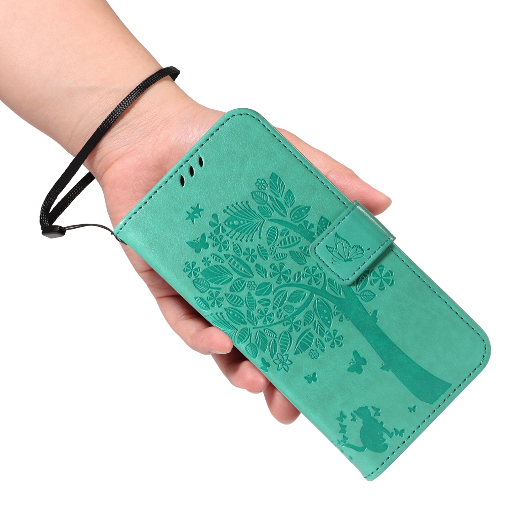 Trees knižkové puzdro na Honor 600 Lite 5G - modrozelené