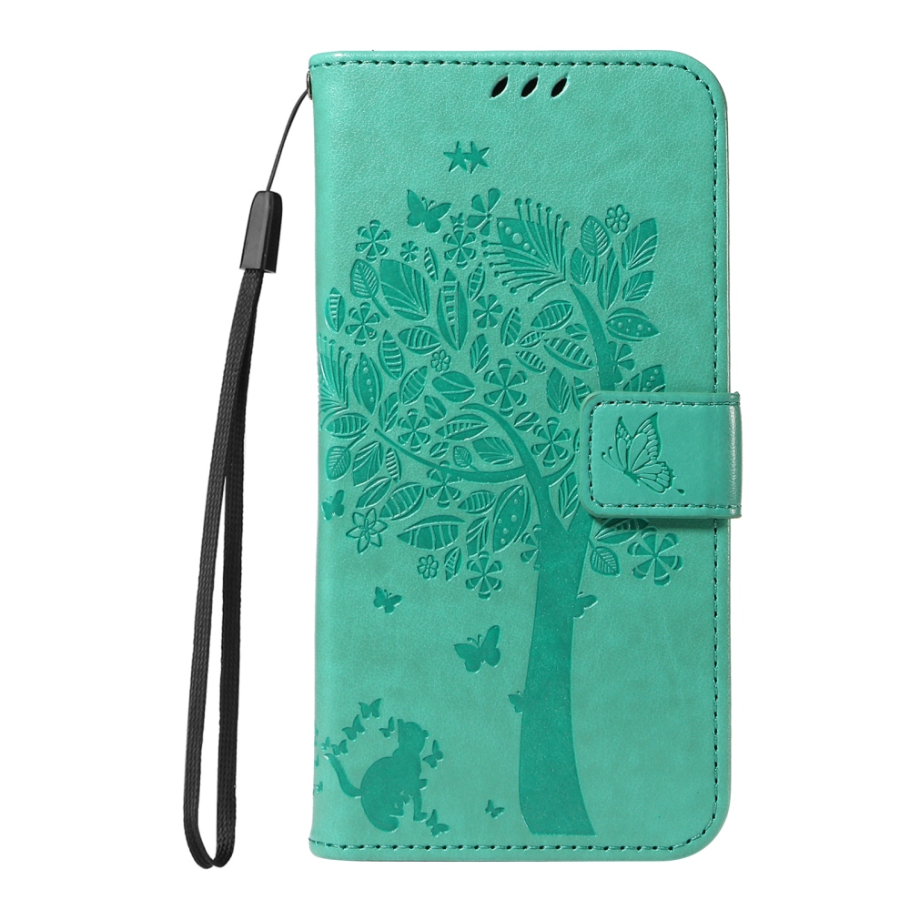 Trees knižkové puzdro na Honor 600 Lite 5G - modrozelené