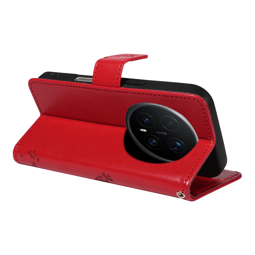 Trees knižkové puzdro na Honor Magic 8 Pro 5G - červené