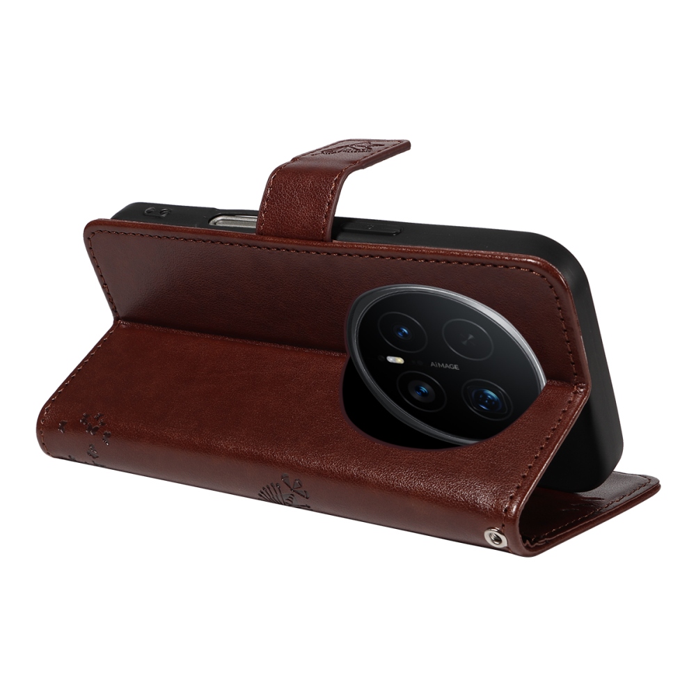 Trees knižkové puzdro na Honor Magic 8 Pro 5G - hnedé