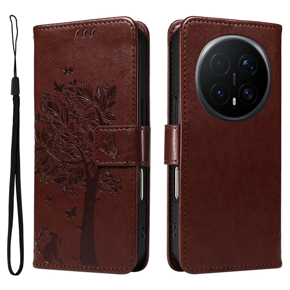 Trees knižkové puzdro na Honor Magic 8 Pro 5G - hnedé