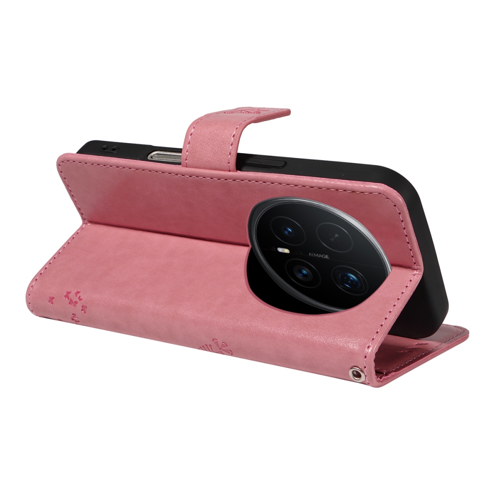 Trees knižkové puzdro na Honor Magic 8 Pro 5G - ružové