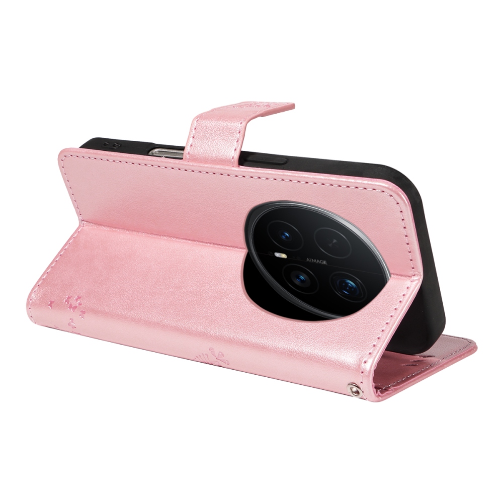 Trees knižkové puzdro na Honor Magic 8 Pro 5G - ružovozlaté