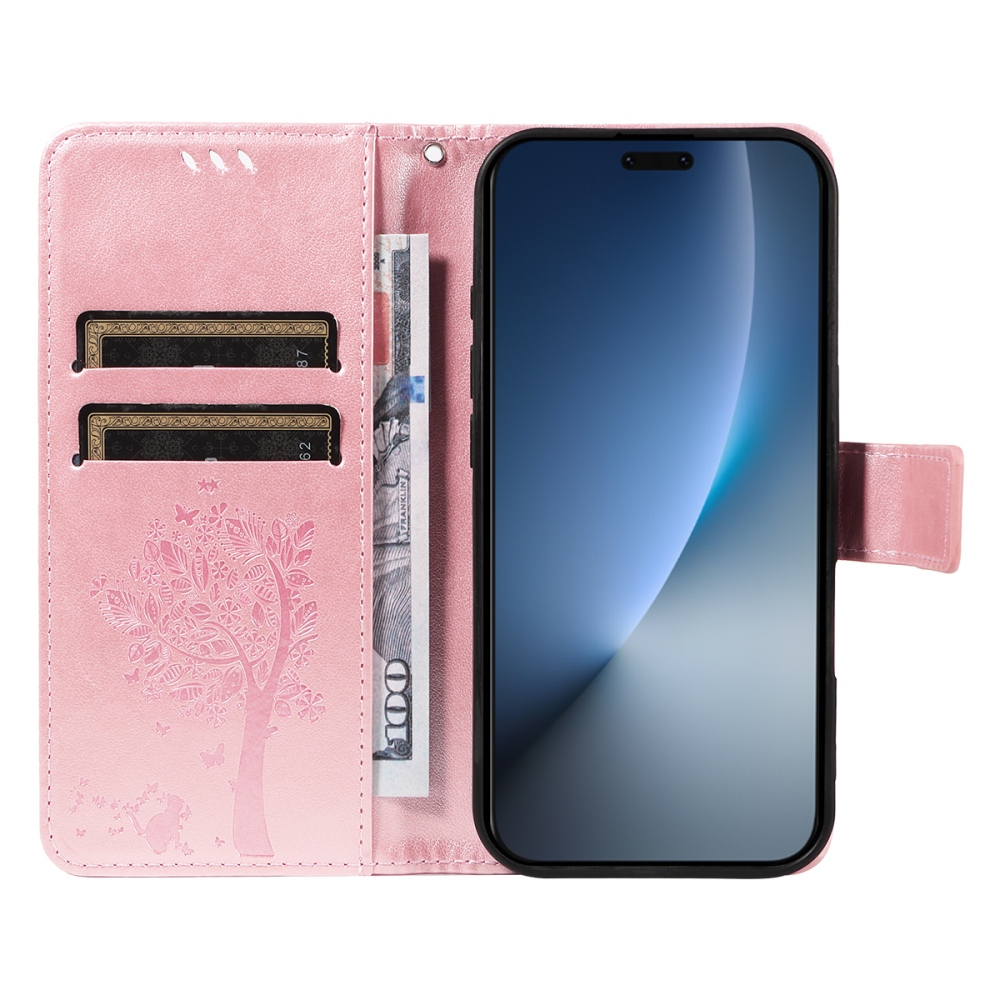 Trees knižkové puzdro na Honor Magic 8 Pro 5G - ružovozlaté