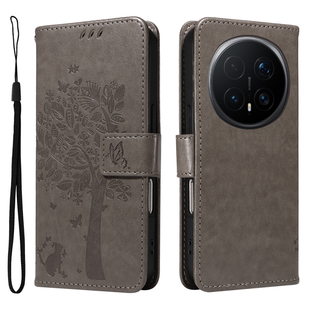 Trees knižkové puzdro na Honor Magic 8 Pro 5G - šedé